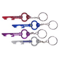 Key Shaped Aluminum Bottle Opener w/ Key Chain